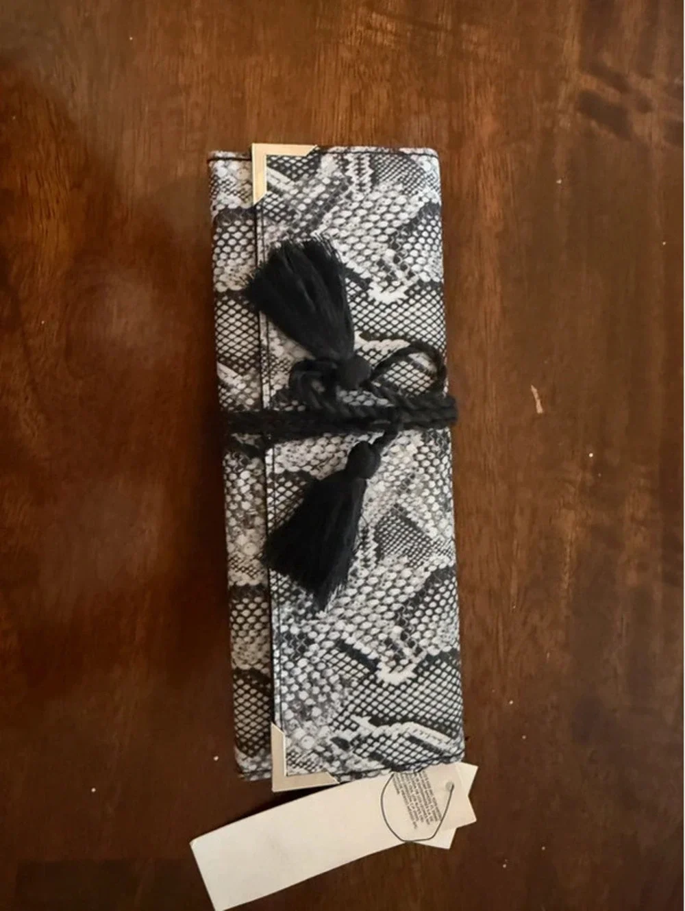 NWT White House black market, jewelry travel roll, lunar snake print - Picture 8 of 8